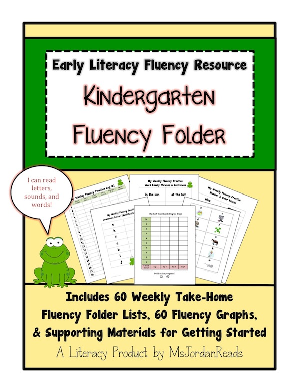 Kindergarten Fluency Folders - MsJordanReads