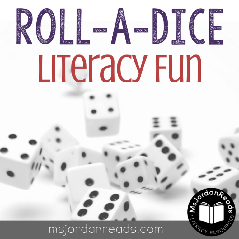 Roll a Dice Literacy Fun | This blog post includes tips, ideas, activities, and free printables for using dice in the classroom.