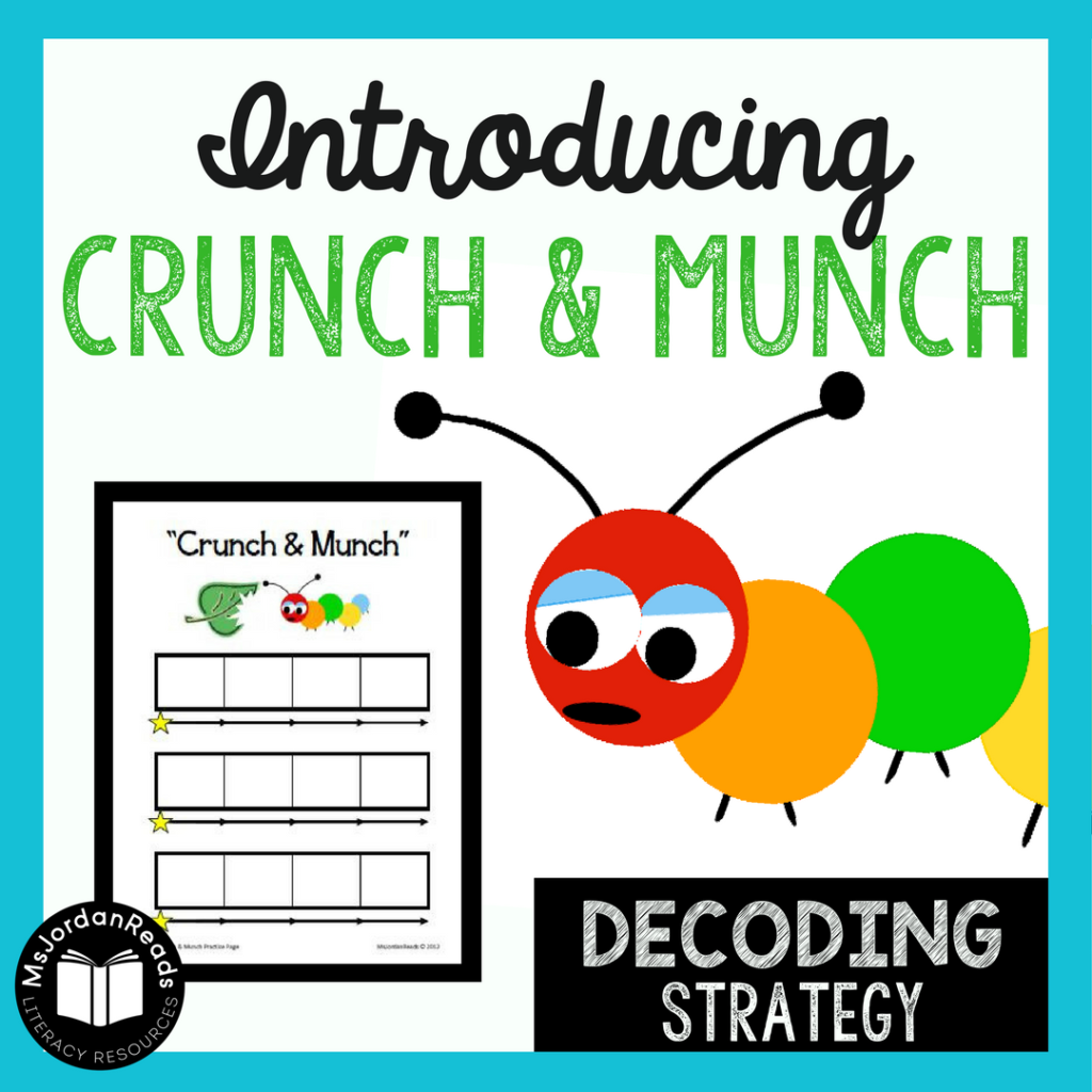 The Crunch & Munch decoding strategy is perfect for students who need help breaking words apart into chunks or syllables.