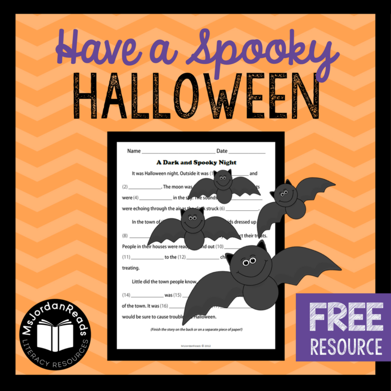 FREE Halloween Fill-in-the-Blank Story Writing Activity | Students will have fun writing silly stories using this fun fill-in-the-blank format. Great for parts of speech review!