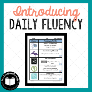 Daily Fluency Activity Packets | Perfect for fluency centers, fluency stations, small group interventions, warm-up activities, and so much more! Each activity page includes tasks for students to practice the different components of fluency. (Sample pages included in this post)