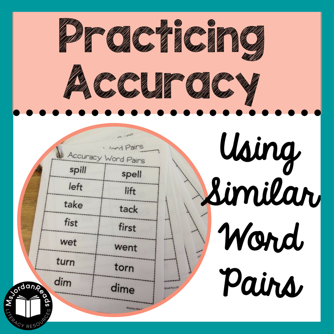 Look at the pairs of words. Word pairs. Similar Words. Fluency accuracy. Word chunks.