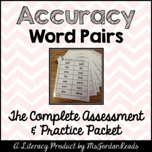 Accuracy Word Pairs | A literacy resource of similar word pairs for students to practice developing visual discrimination and reading with accuracy. Include practice and assessment materials. 