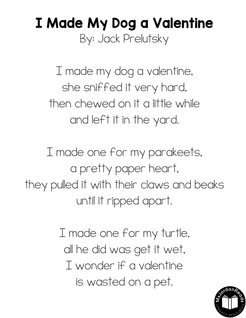 I Made My Dog a Valentine Poem