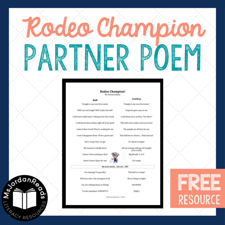 Partner Fluency Poem for Poetry Month!