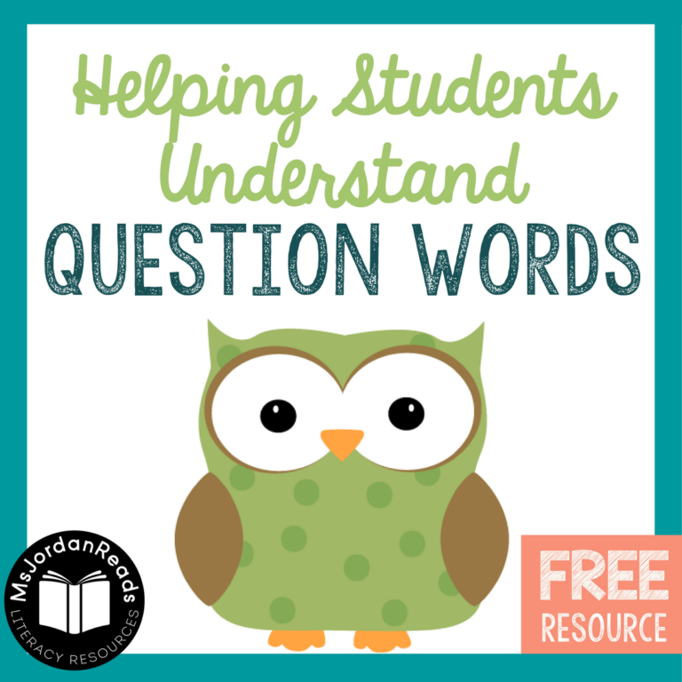 Helping Students Understand Question Words | Literacy Resources Promoting Questioning Skills for Reading | Free Question Words Resource