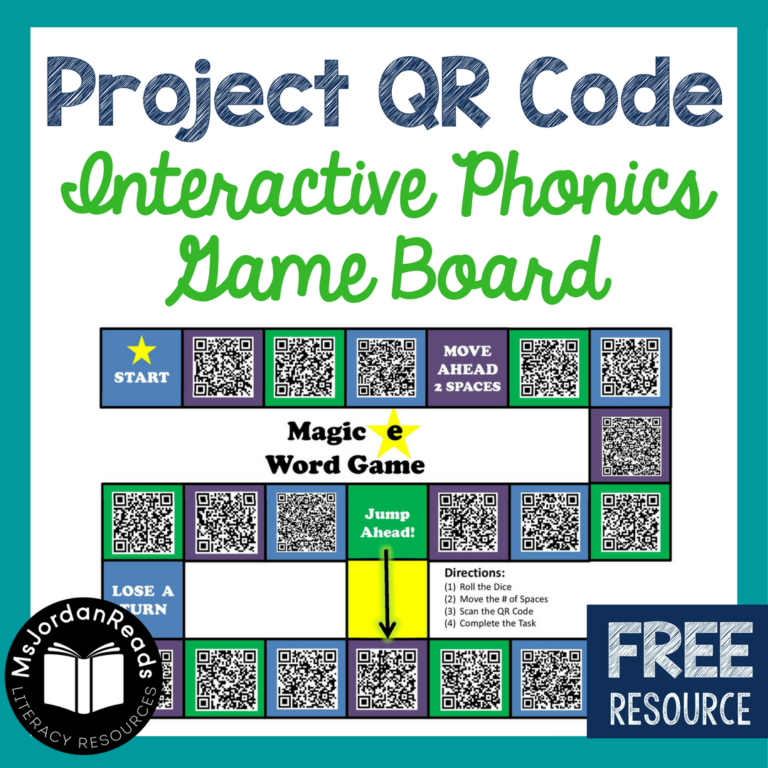 Project QR Code - Interactive Game Boards for Practicing Phonics.