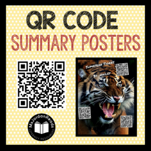 QR Code Summary Posters | Fun, engaging summarizing activity involving iPads and technology. 