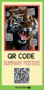 QR Codes for Summarizing Non-Fiction Texts | A blog post by @MsJordanReads sharing a fun technology app for creating summary posters. | Engage and motivate your students to share the most important information from a text using QR Codes!