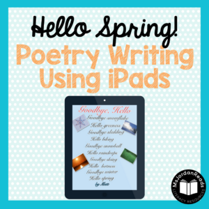 Hello Spring Poetry Writing Activity | Students will love writing poems to say goodbye to winter and hello to spring! An easy writing activity for your poetry unit, poetry center, or even as a simple sub activity! 