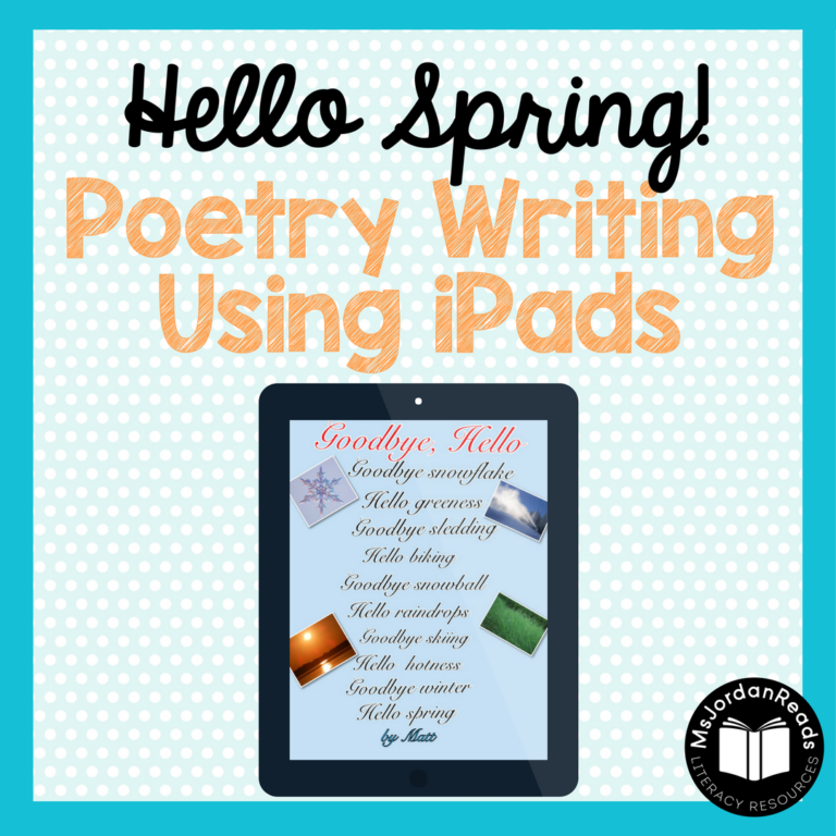 Hello Spring Poetry Writing Activity | Students will love writing poems to say goodbye to winter and hello to spring! An easy writing activity for your poetry unit, poetry center, or even as a simple sub activity!