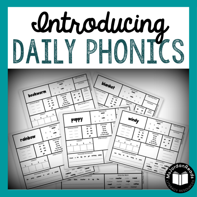 Daily Phonics Monthly Resources | Ready-to-use phonics practice pages to support students in identifying sound and word phonics patterns within words. Great for warm-ups, literacy centers, and small groups.