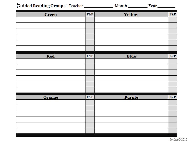 Guided Reading Grouping