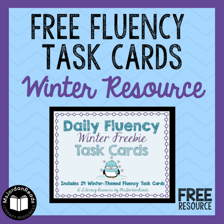 FREE Fluency Task Cards for Winter that you can download for your classroom! | Free printable task cards for fluency practice at school or at home. Students will enjoy the variety of fluency tasks!