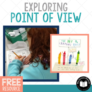 character perspective using the wonderful mentor text: The Day the Crayons Quit | Includes free printable graphic organizer