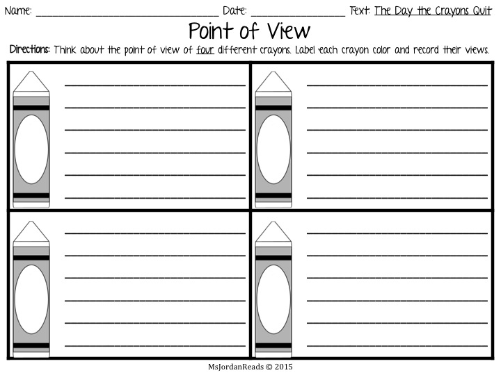 TheDaytheCrayonsQuit_GraphicOrganizer