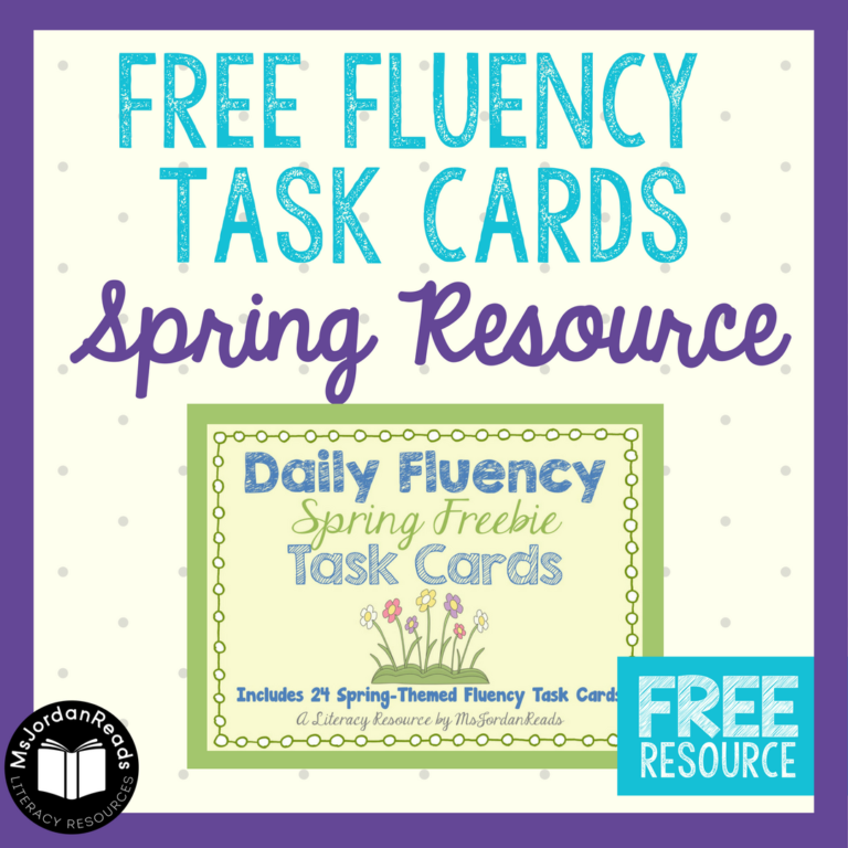 FREE fluency task cards for spring-themed fluency practice. Different activities to review the different components of fluency.