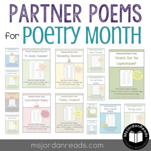 Partner Poems for Poetry Month (MsJordanReads)