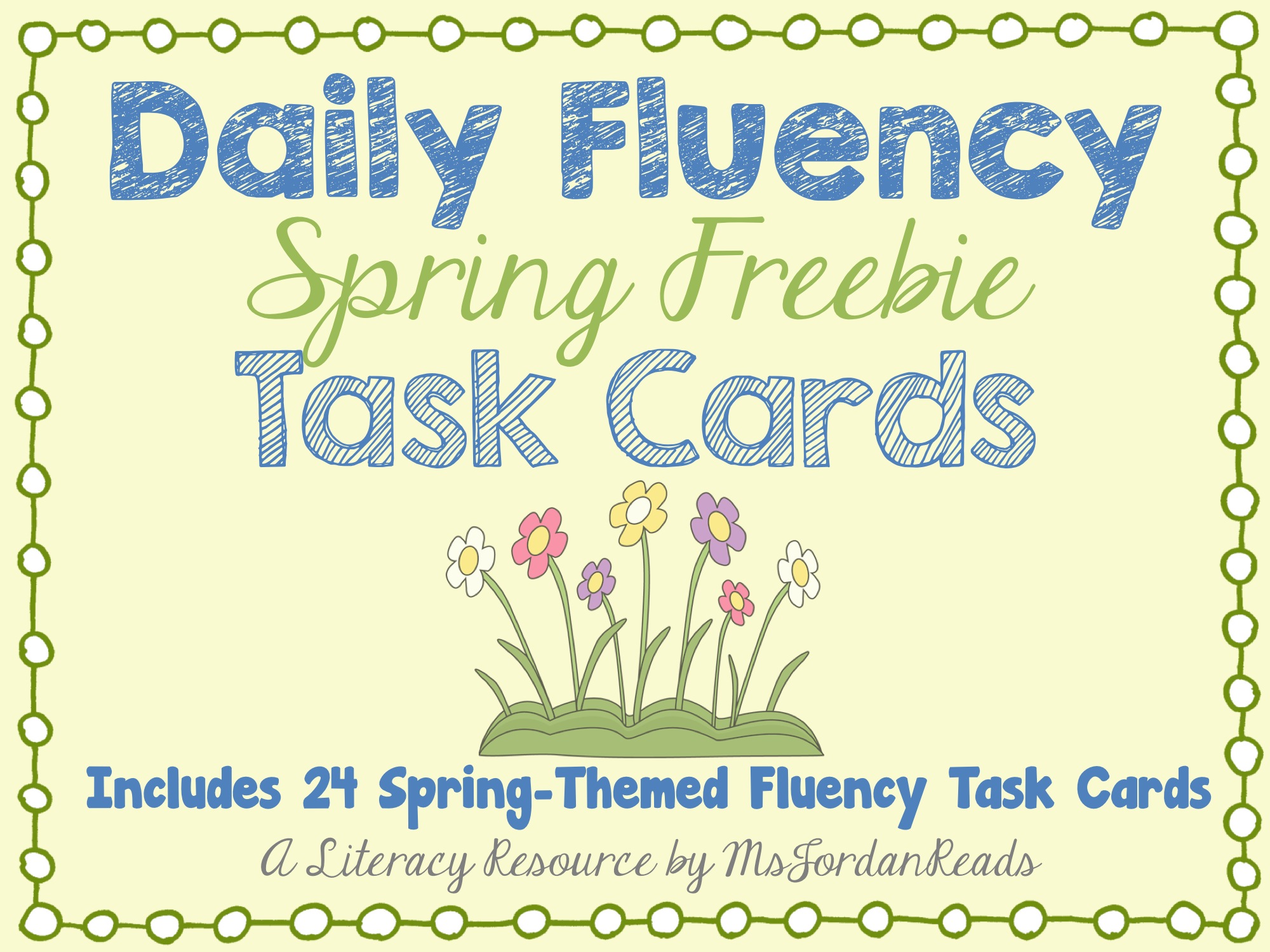 DailyFluencyTaskCards_SpringFreebie 4:20:2015