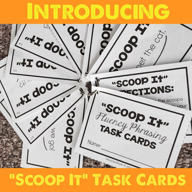 “Scoop It” Task Cards for Fluency Phrasing