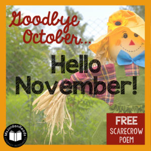 Fall Literacy Resources | Download a free scarecrow poem to celebrate the fall months! 