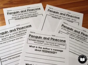 Teaching Author's Message with Penguin & Pinecone | A blog post by @MsJordanReads sharing resources and links for teaching author's message using this wonderful mentor text!