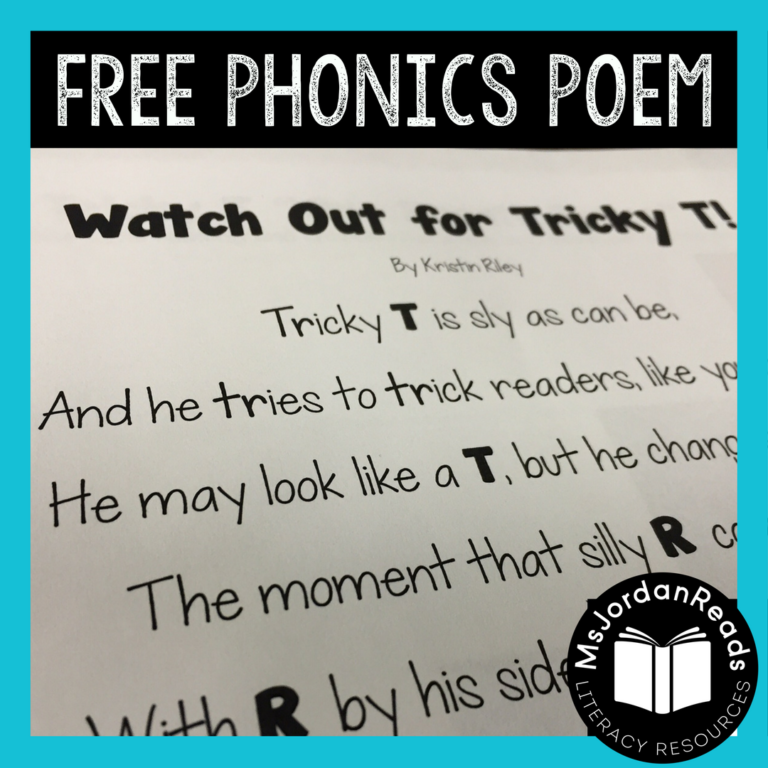 “Watch Out for Tricky T!” – Free Phonics Resource