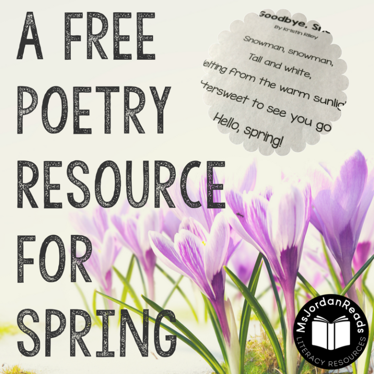 "Goodbye, Snow!" -- A Free Poetry Resource for Spring