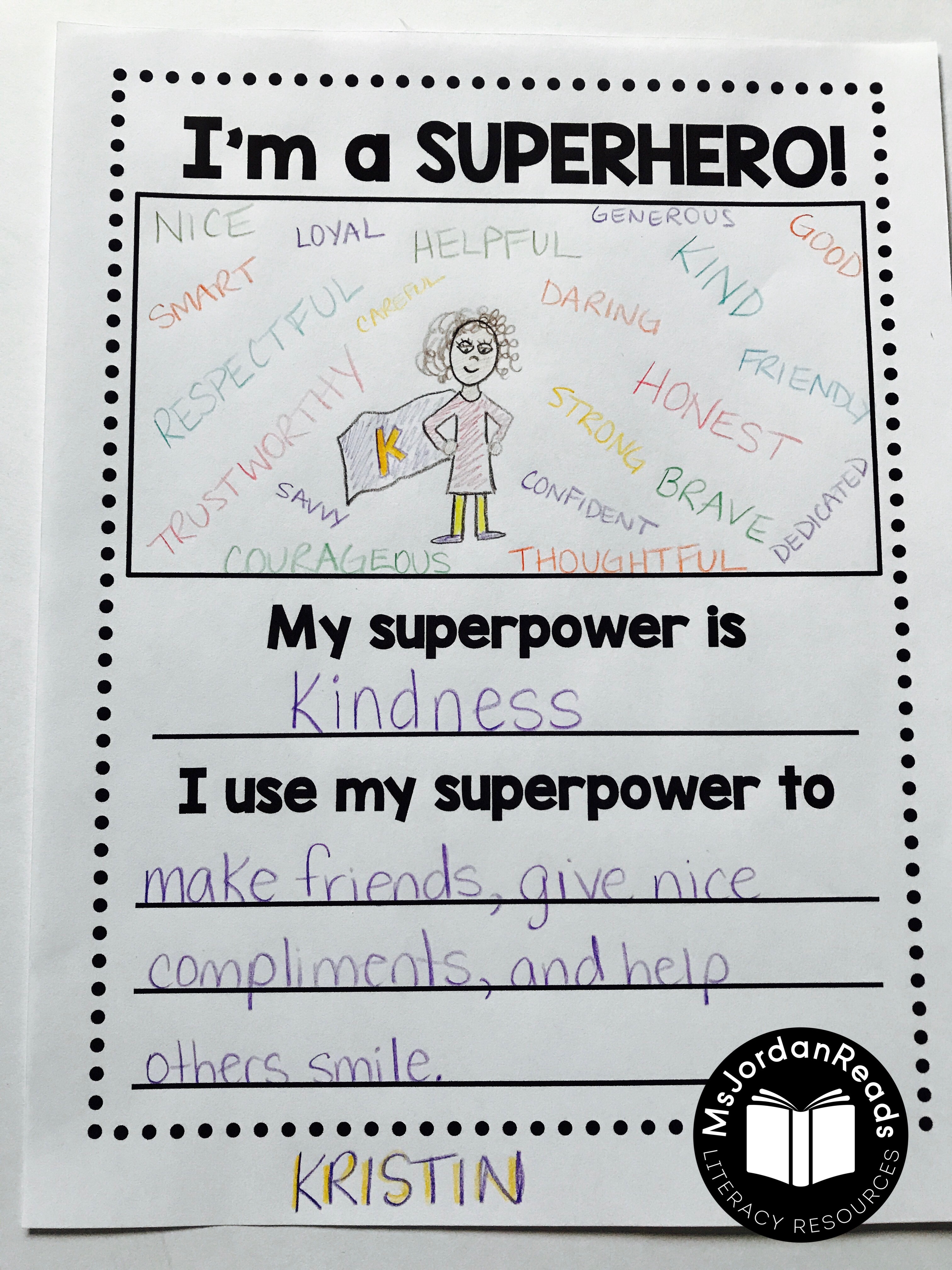 Classroom Activities for National Superhero Day | Celebrate your inner superhero with printable class books, bulletin board displays, masks, bookmarks, and read-alouds! | Free Printables | Freebies | Character Traits