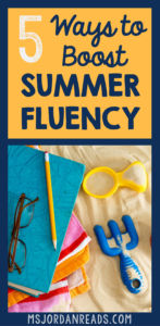 Help students boost summer reading fluency with these 5 interactive fluency activities | A FREE printable for parents is included to support student fluency development. By doing these activities, parents can help their children maintain reading skills and avoid the summer reading regression that usually occurs.