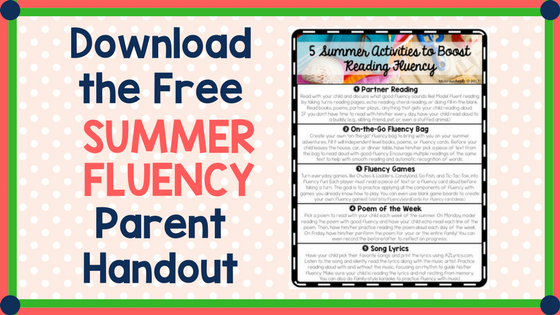 Summer Fluency Booster Activities