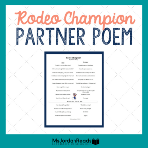 Rodeo Champion Partner Poem Resource