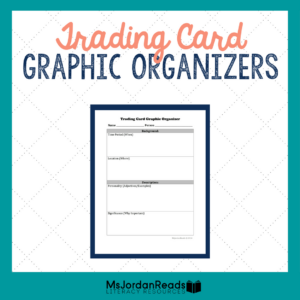 Trading Card Graphic Organizers