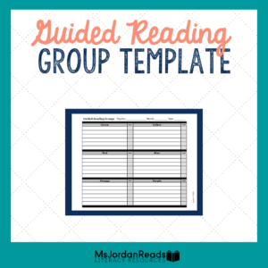 Guided Reading Group Template