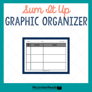 Sum It Up Graphic Organizer