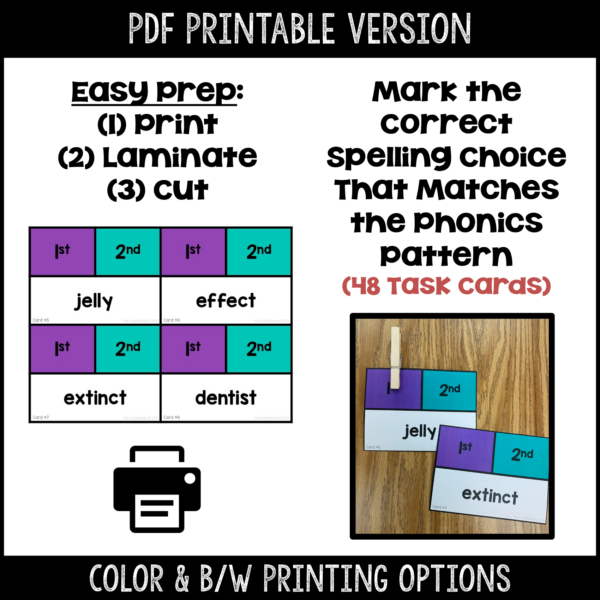 Clip-It Phonics & Spelling: Accented Syllables- Printable and Google™ Slides - Image 3