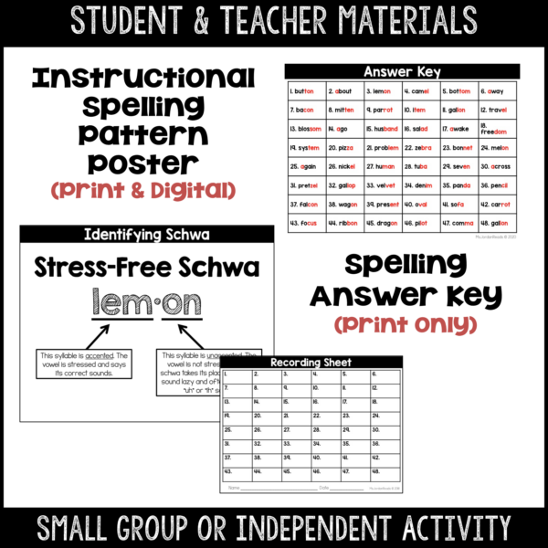 Clip-It Phonics & Spelling: Schwa- Printable and Google™ Slides - Image 4