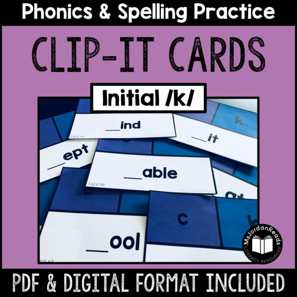 Clip-It Phonics & Spelling: Initial /k/- Printable and Google™ Slides