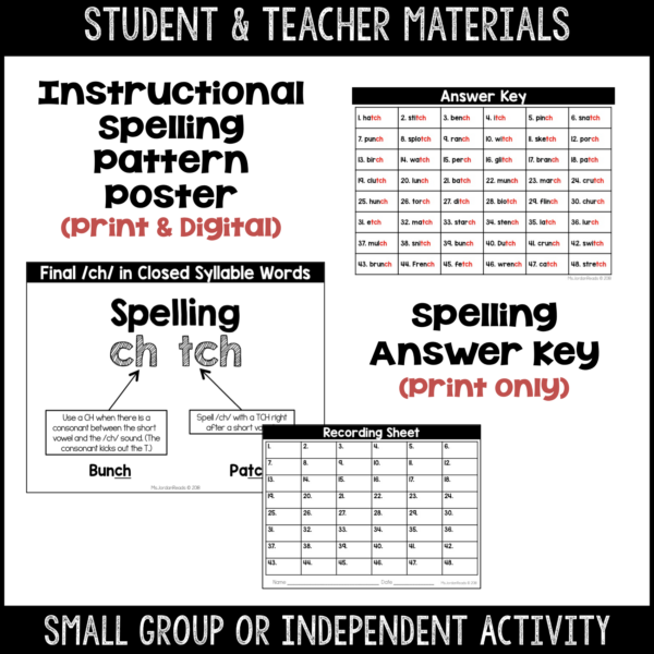 Clip-It Phonics & Spelling: Final /ch/- Printable and Google™ Slides - Image 4