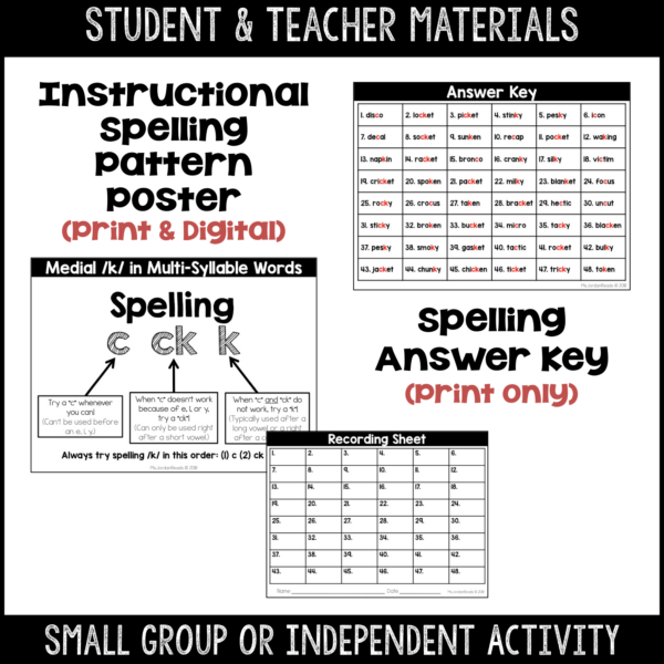 Clip-It Phonics & Spelling: Medial /k/- Printable and Google™ Slides - Image 4