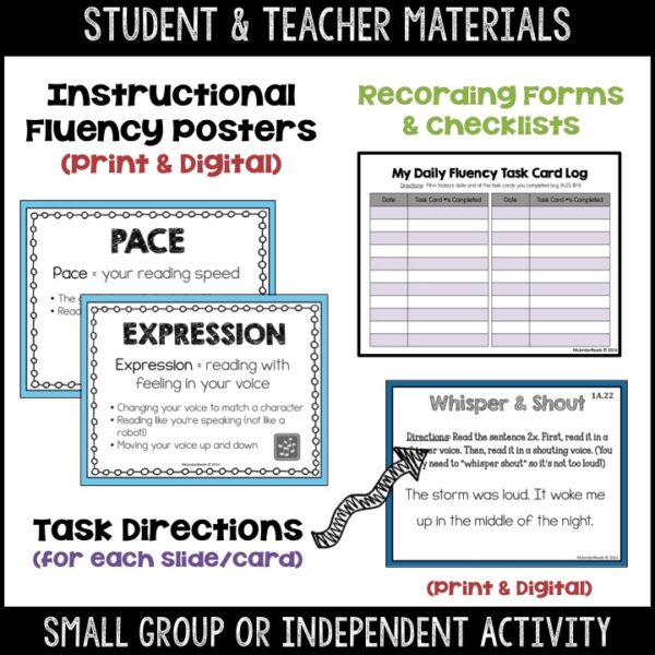 Daily Fluency Task Cards | Multi-Level Bundle | PRINT + DIGITAL - Image 2