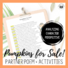 Pumpkins For Sale | Fall Partner Poem + Activities