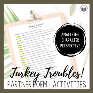 Turkey Troubles | Thanksgiving Partner Poem + Activities