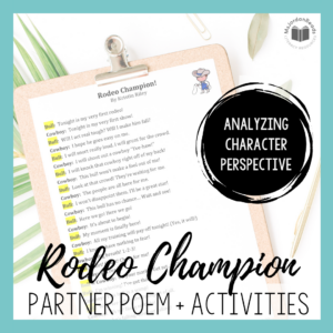 Rodeo Champion | Partner Perspective Poem + Activities