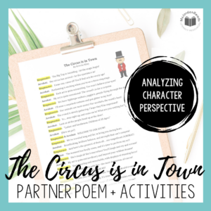 Circus is in Town | Partner Perspective Poem + Activities