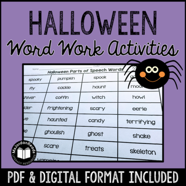 Halloween Word Work & Literacy Activities | Print & Digital | Google™ Slides