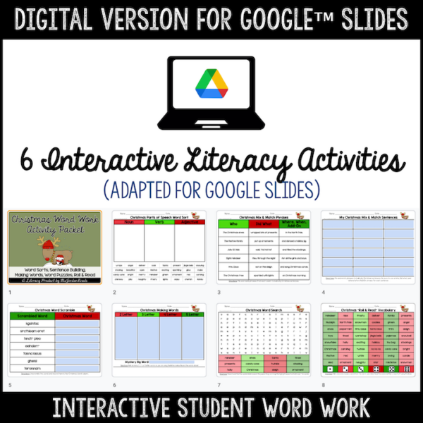 Christmas Word Work & Literacy Activities | Print & Digital | Google™ Slides - Image 2