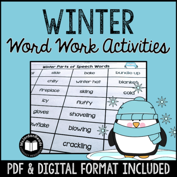 Winter Word Work & Literacy Activities | Print & Digital | Google™ Slides