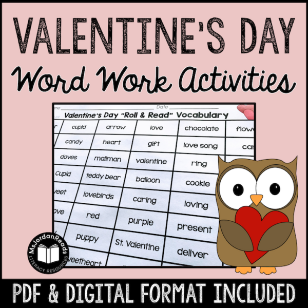 Valentine's Day Word Work & Literacy Activities | Print & Digital | Google™ Slides