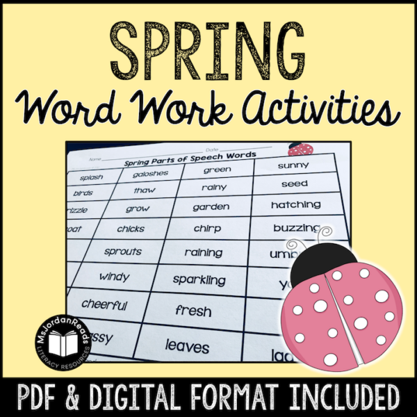 Spring Word Work & Literacy Activities | Print & Digital | Google™ Slides